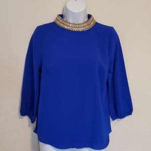 Moa Moa embellished neck 💙blue top